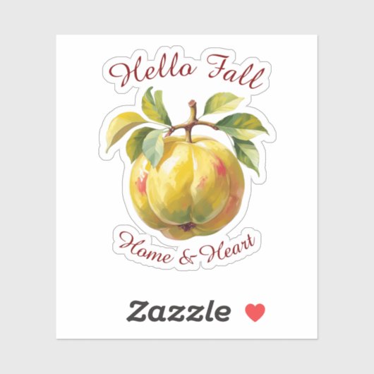 Autumn Harvest Fruit Art met aangepaste tekst Stic Sticker (Vel)