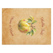 Autumn Harvest Fruit Art met aangepaste tekst Tafelkleed (Voorkant (Horizontaal))