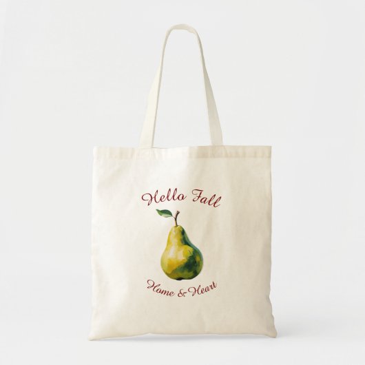 Autumn Harvest Fruit Art met aangepaste tekst Tote Bag (Voorkant)