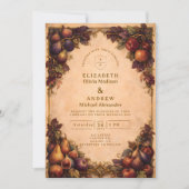 Autumn Harvest Fruit Wedding Kaart (Voorkant)
