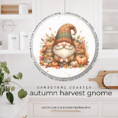 Autumn Harvest Gnome Sandstone Onderzetter