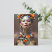 Autumn Harvest Goddess Briefkaart (Staand voorkant)