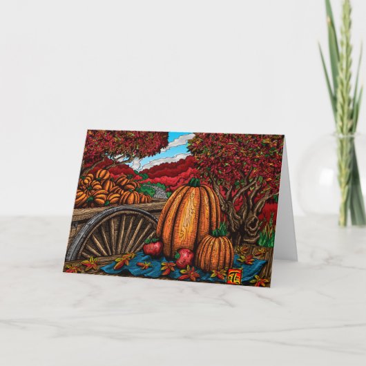 Autumn Harvest Greeting Card Kaart (Voorkant)