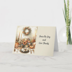 Autumn Harvest Happy Thanksgiving Feestdagen Kaart