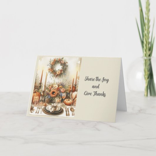 Autumn Harvest Happy Thanksgiving Feestdagen Kaart (Voorkant)