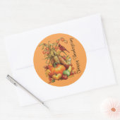 Autumn Harvest Happy Thanksgiving Oranje Stickers (Envelop)