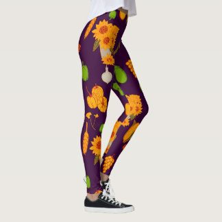 Autumn Harvest Healthy Veggie en Fruits Leggings
