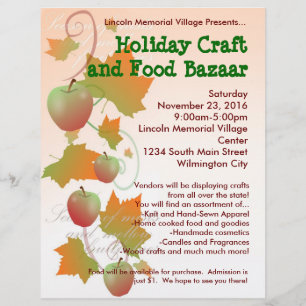 Autumn Harvest Holiday Craft Bazaar Flyer