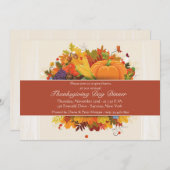 Autumn Harvest Invitation Kaart (Voorkant / Achterkant)