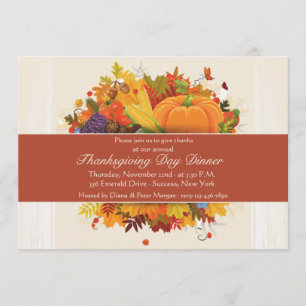 Autumn Harvest Invitation Kaart