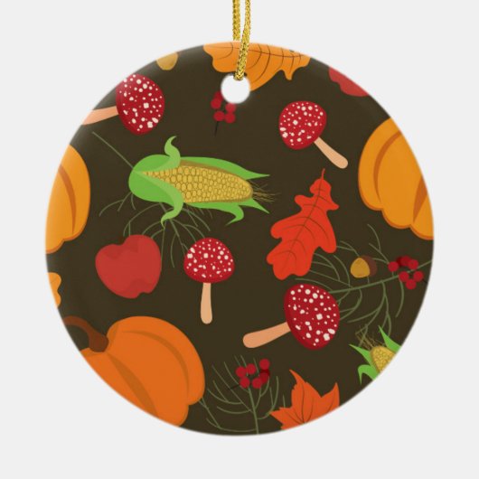 Autumn Harvest Keramisch Ornament (Voorkant)