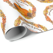 Autumn Harvest Krans Thanksgiving Wrapping Paper Cadeaupapier (Rol Hoek)