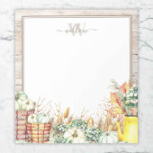 Autumn Harvest Monogrammed Notepad Notitieblok