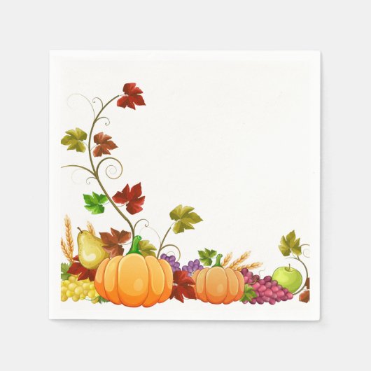 Autumn Harvest Napkins Servetten (Voorkant)