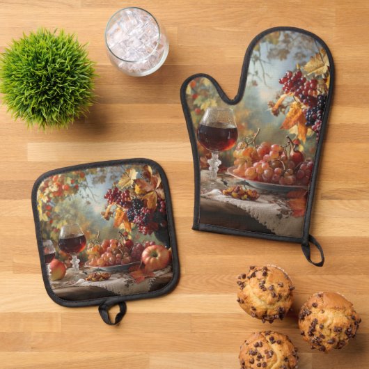 Autumn Harvest Ovenwant & Pannenlap Set (Top down)