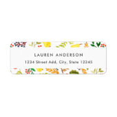 Autumn Harvest Personalized Return Address Etiket (Voorkant)