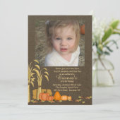 Autumn Harvest Photo Invitation Kaart (Staand voorkant)