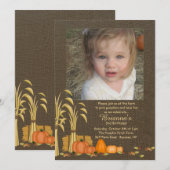 Autumn Harvest Photo Invitation Kaart (Voorkant / Achterkant)