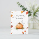 Autumn Harvest Pumpkin Briefkaart (Staand voorkant)