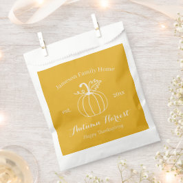 Autumn Harvest Pumpkin Family Thanksgiving Bedankzakje