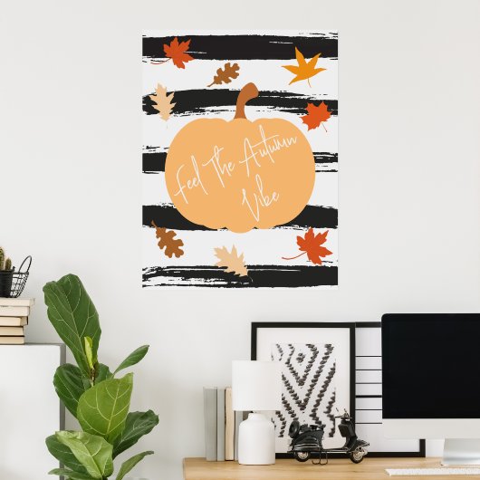 Autumn Harvest Pumpkin Herfst Vibe Poster (Thuiskantoor)