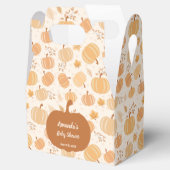 Autumn Harvest Pumpkin Pastel Baby shower Bedankdoosjes (Geopend)