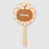 Autumn Harvest Pumpkin Pastel Baby shower spel Handwaaier (Voorkant)