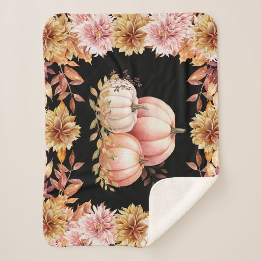 Autumn Harvest Pumpkin Patch Sherpa Deken (Voorkant)