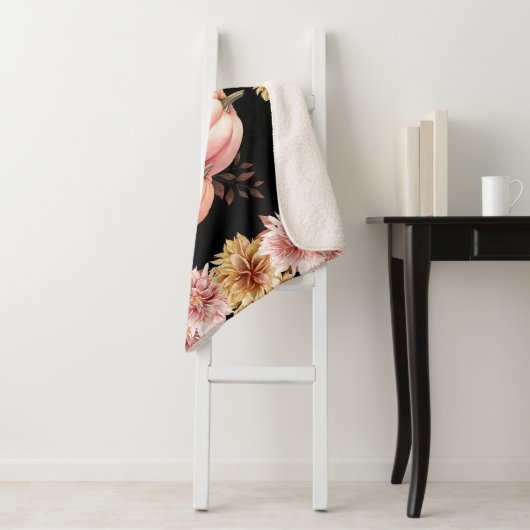 Autumn Harvest Pumpkin Patch Sherpa Deken (In situ)