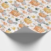 Autumn Harvest Pumpkin Pattern Thanksgiving Cadeaupapier (Hoek)