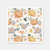 Autumn Harvest Pumpkin Pattern Thanksgiving Servet (Voorkant)