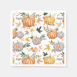 Autumn Harvest Pumpkin Pattern Thanksgiving Servet