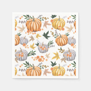 Autumn Harvest Pumpkin Pattern Thanksgiving Servet