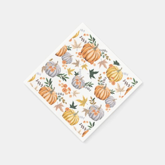 Autumn Harvest Pumpkin Pattern Thanksgiving Servet (Hoek)