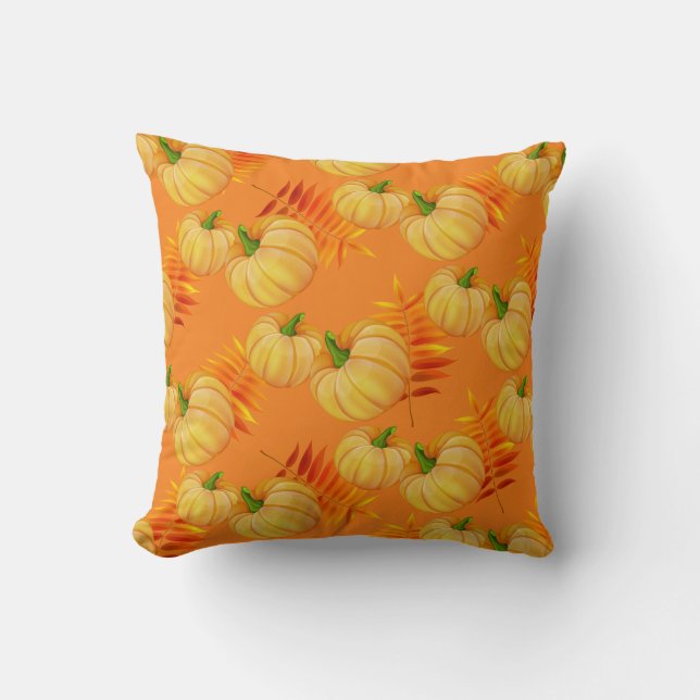 Autumn Harvest Pumpkin Pillow Kussen (Voorkant)