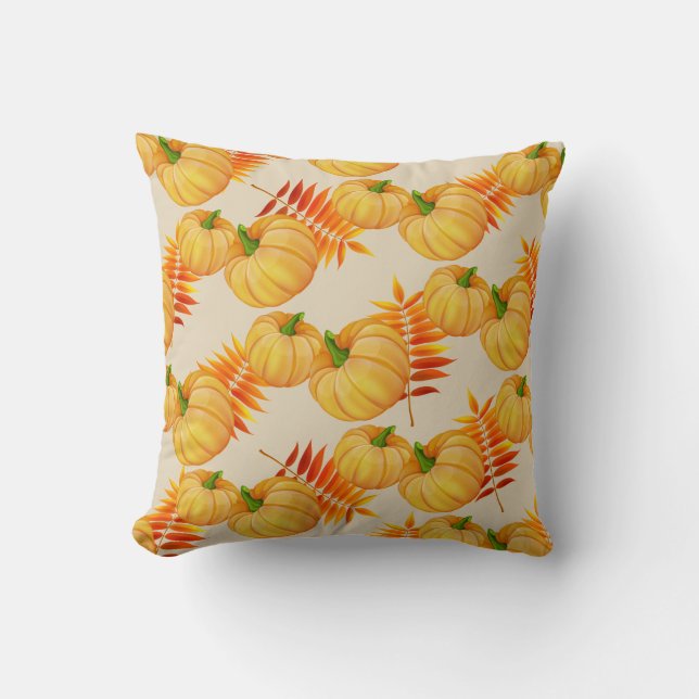 Autumn Harvest Pumpkin Pillow Kussen (Voorkant)