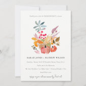 Autumn Harvest Pumpkin Watercolor Weekend Party Kaart (Voorkant)