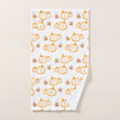 Autumn Harvest Pumpkins and Leaves Bad Handdoek (Handdoek)