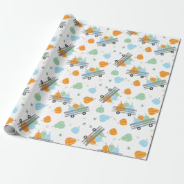 Autumn Harvest Pumpkins Wagon Pattern Cadeaupapier