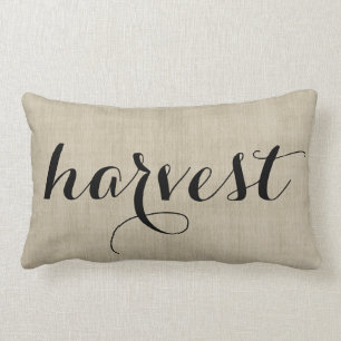 Autumn Harvest Rustic Burlap Watch Pillow Kussen