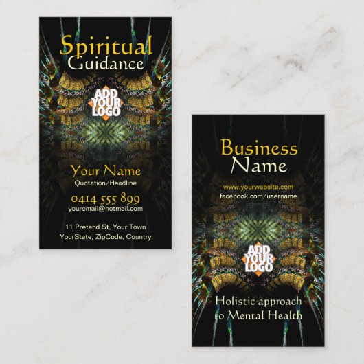 Autumn Harvest Spiritueel Guidance Holistic Visitekaartje (Voorkant / Achterkant)