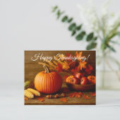 Autumn Harvest Still Life Postcard Feestdagenkaart (Staand voorkant)