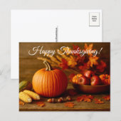 Autumn Harvest Still Life Postcard Feestdagenkaart (Voorkant / Achterkant)