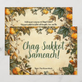 Autumn Harvest Sukkot kaart (Voorkant / Achterkant)