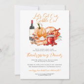 Autumn Harvest Thanksgiving Dinner Party Kaart (Voorkant)