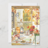 Autumn Harvest Thanksgiving Dinner Party Kaart (Achterkant)