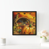 Autumn Harvest Vierkante Klok (Huis)