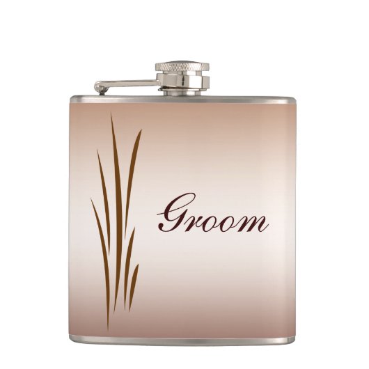 Autumn Harvest Wedding Groom Heupfles (Voorkant)