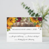 Autumn Harvest Wedding Response Kaart (Staand voorkant)