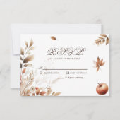 Autumn Harvest Wedding RSVP Botanisch antwoord (Voorkant)
